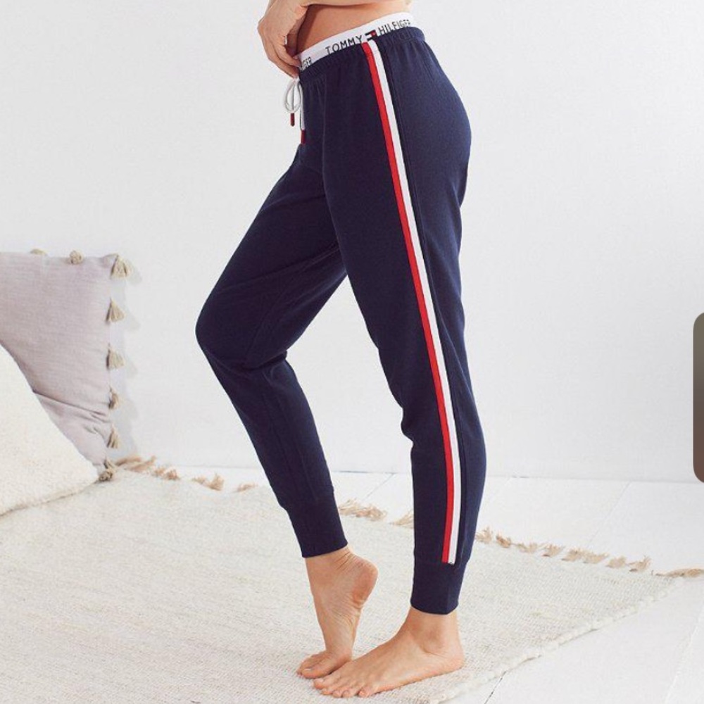 Tommy Hilfiger Navy Stripe Logo Jogger